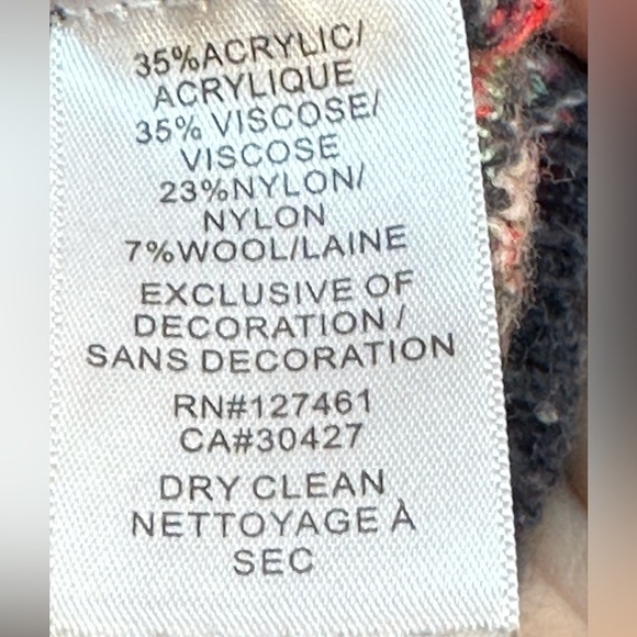 WILDFOX Whitelabel All-over Plaid Lenon Woolblend Oversized Sweater Distressed - Picture 10 of 11